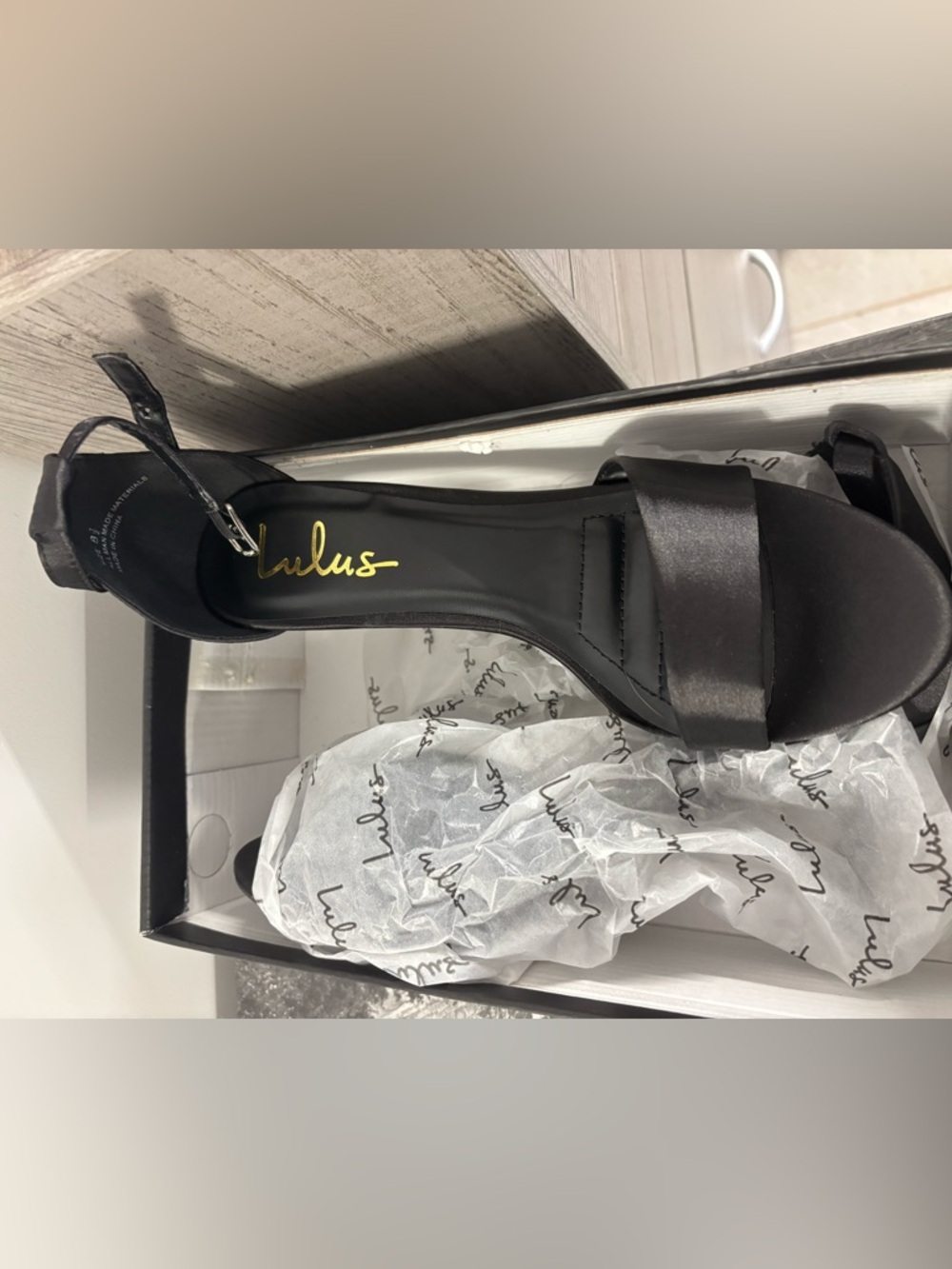 Black Satin Lulus Heels - Women - Picture 2 of 3